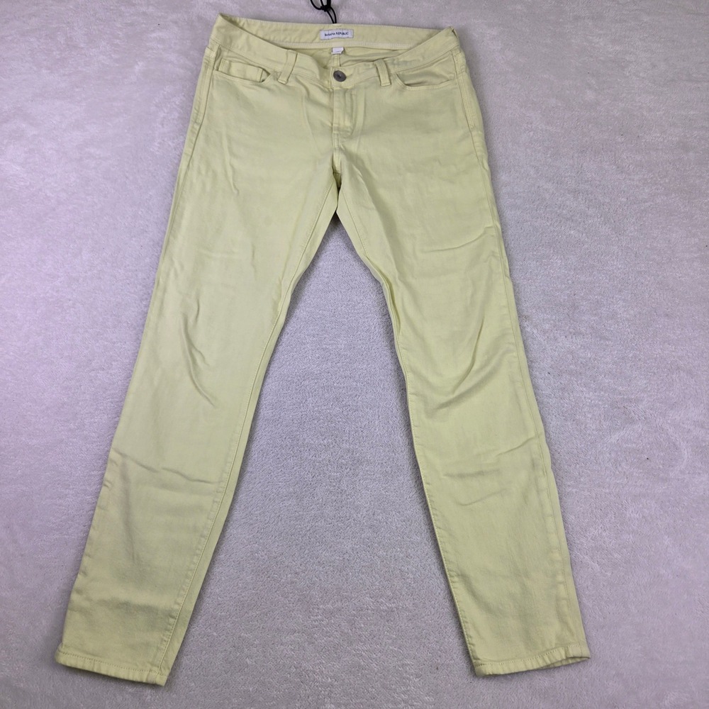 Banana Republic Lime Green Slim Straight Leg Denim Jeans Womens 29L